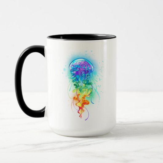 Mug Méduse arc-en-ciel (Gauche)