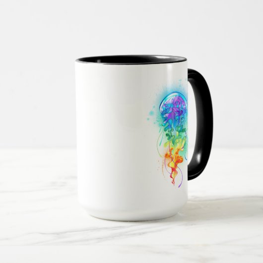 Mug Méduse arc-en-ciel (Devant droit)