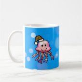Mug Méduse de dessin animé festive mignonne (Gauche)
