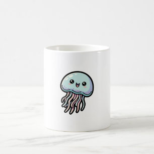Mug Méduse joyeuse – Illustration mignonne Kawaii