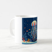 Mug méduse marine/plage/côtière (Devant gauche)