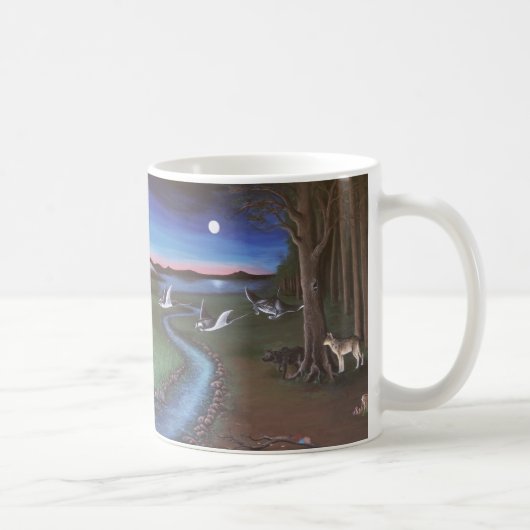 Mug Méduse volante à travers la mule du paysage (Droite)