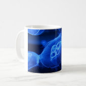 Mug Méduses au néon bleues (Devant gauche)