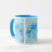 Mug Méduses mignonnes et bulles (Devant gauche)