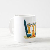 Mug Meercats surfant (Devant gauche)