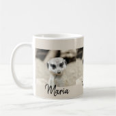 Mug Meerkat Musique noire beige (Gauche)