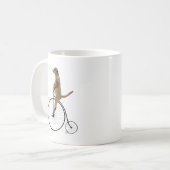 Mug Meerkat sur Black Penny Farthing (Devant gauche)