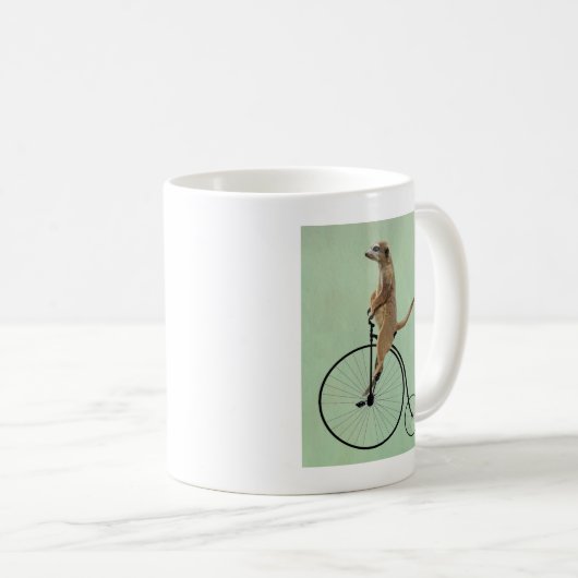 Mug Meerkat sur Black Penny Farthing 2 (Devant droit)