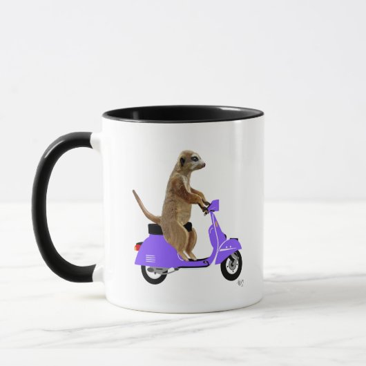 Mug Meerkat sur Lilac Moped (Gauche)