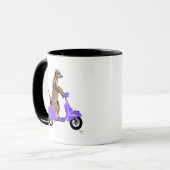 Mug Meerkat sur Lilac Moped (Devant gauche)