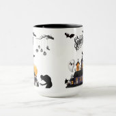 Mug Méfait au clair de lune noir & blanc (Centre)
