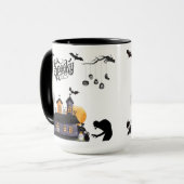 Mug Méfait au clair de lune noir & blanc (Devant gauche)
