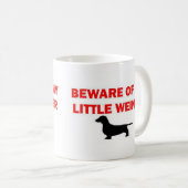 Mug Méfiez-vous de ma petite blague Weiner (Devant droit)
