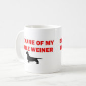 Mug Méfiez-vous de ma petite blague Weiner (Devant gauche)
