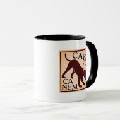 Mug Méfiez-vous du chien "Cave Canem" Image gréco-roma (Devant droit)