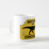 Mug Méfiez-vous du Dinosaur (endommagé) (Devant gauche)