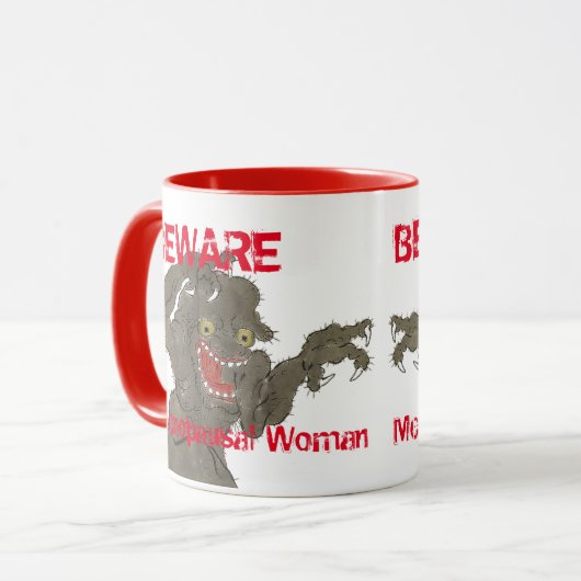 Mug Méfiez-vous Menopausal Femme Funny Monster (Devant gauche)