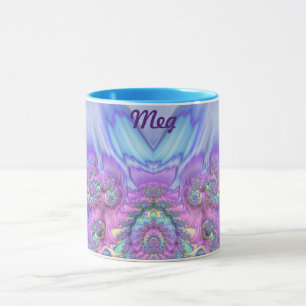 Mug MEG ~ GLOSSY 3D brillant rose violet bleu