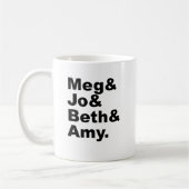 Mug Meg & Jo & Beth & Amy | Littérature des petites fe (Gauche)