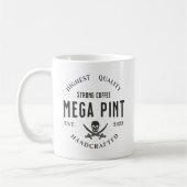 Mug Mega Pint Strong Pirate Coffee Crâne et épées (Gauche)