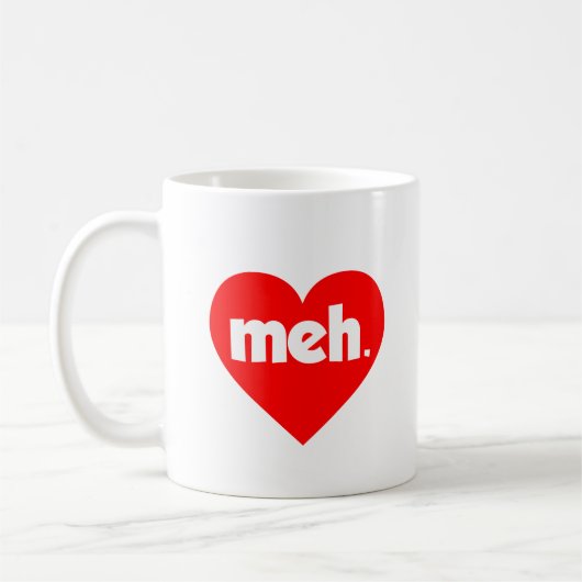 Mug Meh Heart Anti-Valentine's Day (Gauche)