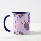 Mug Mehndi Bleu et Violet Art Floral, Bliss Bleus (Gauche)