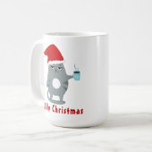 Mug MEHy (MEH) Noël Drôle Père Noël Chat avec (Devant gauche)