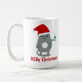 Mug MEHy (MEH) Noël Drôle Père Noël Chat avec (Gauche)