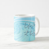 Mug Meilleur à la note Abstraite du Beach Blue (Devant droit)