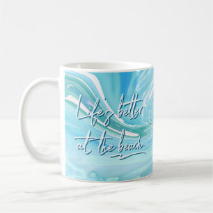 Mug Meilleur à la note Abstraite du Beach Blue