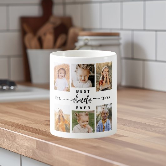 Mug Meilleur Abuela Ever - Collage photo pour petits e