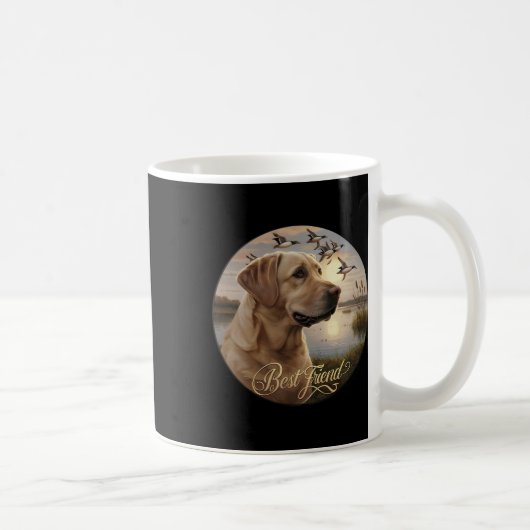 Mug Meilleur Ami Chasse Jaune Labrador Chien Avec Cana (Droite)