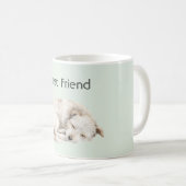 Mug Meilleur Ami Chien Blanc Menthe (Devant droit)