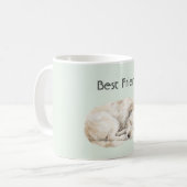 Mug Meilleur Ami Chien Blanc Menthe (Devant gauche)