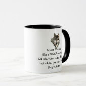 Mug Meilleur Ami Citation Inspirationnelle Loup, Loups (Devant droit)