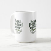 Mug Meilleur Ami Jamais ! Approuvé - Conception de tex (Devant gauche)