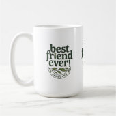 Mug Meilleur Ami Jamais ! Approuvé - Conception de tex (Gauche)