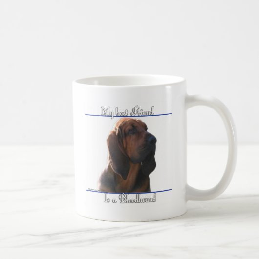 Mug Meilleur ami limier ; Cadeaux limier ; (Droite)