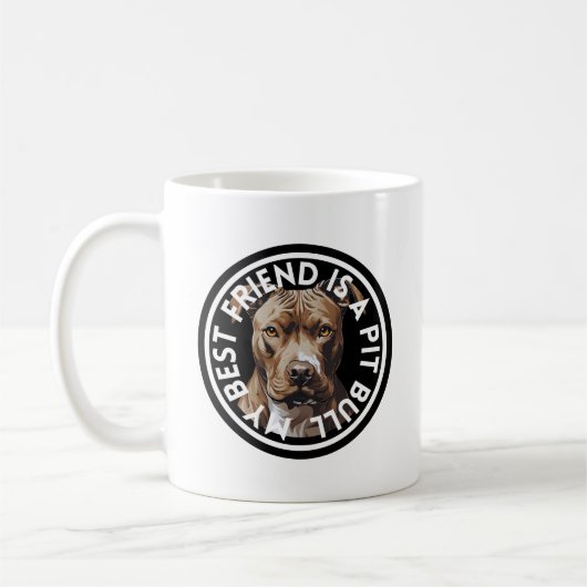 Mug Meilleur Ami Pit Bull Terrier (Gauche)