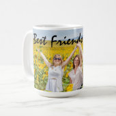 Mug Meilleur Amis Forever Citation noir Script avec ph (Devant gauche)