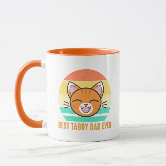 Mug Meilleur Amoureux des chats Tabby Papa (Gauche)