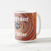 Mug Meilleur Animaux de compagnie Sitter Empreinte de  (Devant droit)