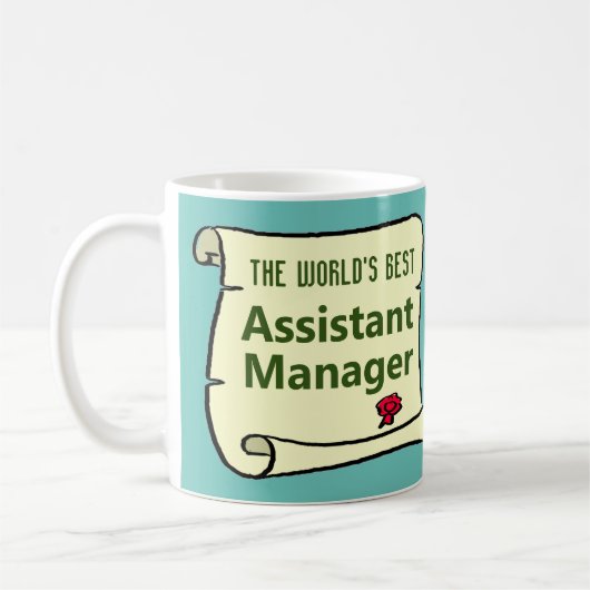 Mug Meilleur Assistant Manager au monde. (Gauche)