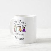 Mug Meilleur assistant pédagogique du monde avec dessi (Devant gauche)