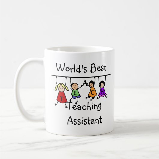Mug Meilleur assistant pédagogique du monde avec dessi (Gauche)
