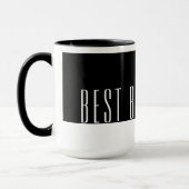 Mug Meilleur BABA moderne noir & blanc Jamais Voyage M (Gauche)
