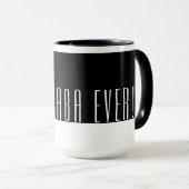 Mug Meilleur BABA moderne noir & blanc Jamais Voyage M (Devant droit)