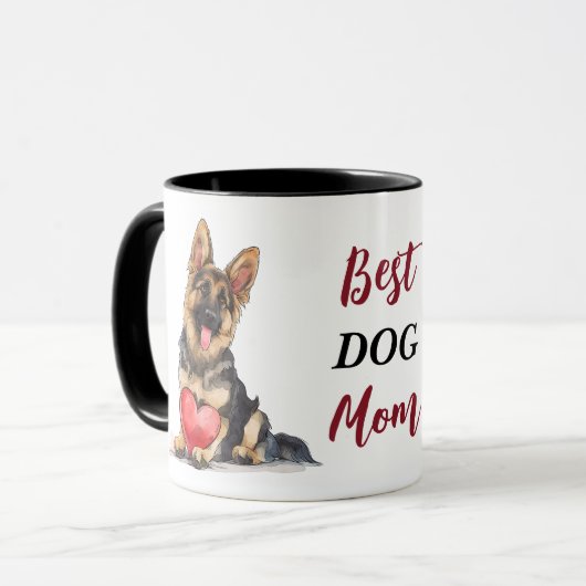 Mug Meilleur berger allemand maman chien (Devant gauche)