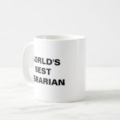 Mug Meilleur bibliothécaire du monde (Devant gauche)