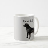 Mug Meilleur Black Lab Papa Personnaliser de la pâte à (Devant droit)